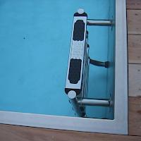 inox zwembad met ladder in RVS