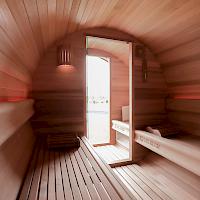 Inrichting barrel sauna